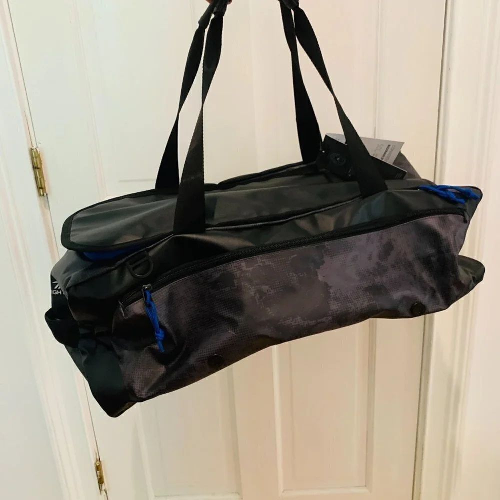 50L High Sierra Water Resistant CONVERTIBLE Travel Backpack or Duffel -Grey/Blue